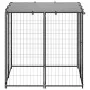 Schwarze Stahlhütte 10x110x110 cm von vidaXL, Hundehütten und Zäune - Ref: Foro24-150781, Preis: 120,38 €, Rabatt: %