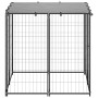 Schwarze Stahlhütte 10x110x110 cm von vidaXL, Hundehütten und Zäune - Ref: Foro24-150781, Preis: 127,72 €, Rabatt: %