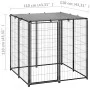 Schwarze Stahlhütte 10x110x110 cm von vidaXL, Hundehütten und Zäune - Ref: Foro24-150781, Preis: 120,38 €, Rabatt: %