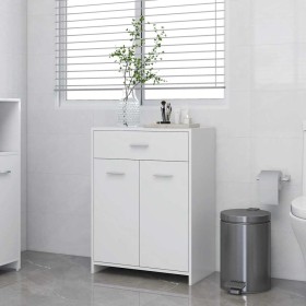 Armario de baño madera contrachapada blanco 60x33x80 cm Armario de baño madera contrachapada blanco 60x33x80 cm