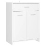 Armario de baño madera contrachapada blanco 60x33x80 cm
