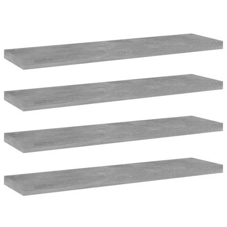 Estante estantería 4uds contrachapada gris hormigón 40x10x1,5cm en Estanterías | Comprar online en Foro24