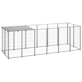 Silberne Stahlhütte 330x110x110 cm von vidaXL, Hundehütten und Zäune - Ref: Foro24-150786, Preis: 226,43 €, Rabatt: %
