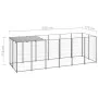 Perrera de acero plateado 330x110x110 cm de vidaXL, Casetas y cercados para perros - Ref: Foro24-150786, Precio: 225,86 €, De...