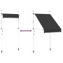 Toldo retráctil de funcionamiento manual antracita 150 cm