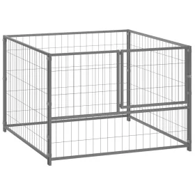 Silberne Stahlhütte 100x100x70 cm von vidaXL, Hundehütten und Zäune - Ref: Foro24-150792, Preis: 75,35 €, Rabatt: %