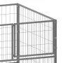 Perrera de acero plateado 100x100x70 cm de vidaXL, Casetas y cercados para perros - Ref: Foro24-150792, Precio: 75,26 €, Desc...
