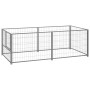 Perrera de acero plateado 200x100x70 cm de vidaXL, Casetas y cercados para perros - Ref: Foro24-150793, Precio: 94,03 €, Desc...