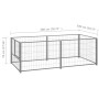Silberner Stahlzwinger 200x100x70 cm von vidaXL, Hundehütten und Zäune - Ref: Foro24-150793, Preis: 93,35 €, Rabatt: %