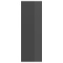 Mueble TV pared madera contrachapada gris brillo 37x37x107 cm