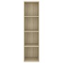 Mueble TV pared contrachapada color roble Sonoma 37x37x142,5 cm