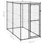 Außenhütte aus Stahl mit Dach 110x220x180 cm von vidaXL, Hundehütten und Zäune - Ref: Foro24-150795, Preis: 218,97 €, Rabatt: %