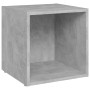 Mueble de TV 4uds madera contrachapada gris hormigón 37x35x37cm en Muebles TV | Comprar online en Foro24