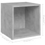 Mueble de TV 4uds madera contrachapada gris hormigón 37x35x37cm en Muebles TV | Comprar online en Foro24