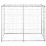 Perrera de exterior acero galvanizado con techo 110x220x180 cm de vidaXL, Casetas y cercados para perros - Ref: Foro24-150800...