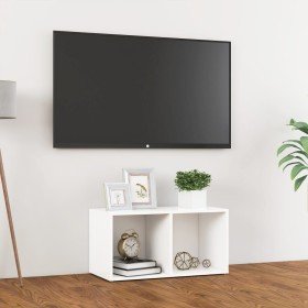 Mueble para TV madera contrachapada blanco 72x35x36,5 cm Mueble para TV madera contrachapada blanco 72x35x36,5 cm
