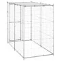 Galvanized steel outdoor kennel with roof 110x220x180 cm by vidaXL, Dog kennels and fences - Ref: Foro24-150800, Price: 225,0...