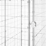 Perrera de exterior acero galvanizado con techo 110x220x180 cm de vidaXL, Casetas y cercados para perros - Ref: Foro24-150800...