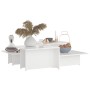 Mesa de centro 2 pzas madera contrachapada blanco 111,5x50x33cm