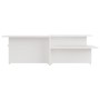 Mesa de centro 2 pzas madera contrachapada blanco 111,5x50x33cm