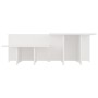 Mesa de centro 2 pzas madera contrachapada blanco 111,5x50x33cm