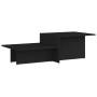 Mesa de centro de madera contrachapada negro 111,5x50x33 cm
