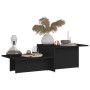 Mesa de centro de madera contrachapada negro 111,5x50x33 cm