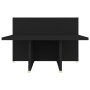 Mesa de centro de madera contrachapada negro 111,5x50x33 cm