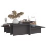 Mesa de centro 2 pzas madera contrachapada gris 111,5x50x33cm