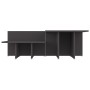 Mesa de centro 2 pzas madera contrachapada gris 111,5x50x33cm