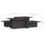 Mesa de centro 2 pzas madera contrachapada gris 111,5x50x33cm