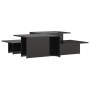 Mesa de centro 2 pzas madera contrachapada negro 111,5x50x33cm
