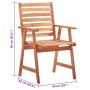Sillas comedor de jardín y cojines 2 uds madera maciza acacia