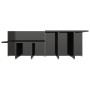 Mesa de centro 2 pzas madera contrachapada negro 111,5x50x33cm