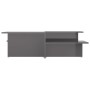 Mesa de centro 2 pzas madera contrachapada gris 111,5x50x33cm