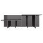 Mesa de centro 2 pzas madera contrachapada gris 111,5x50x33cm