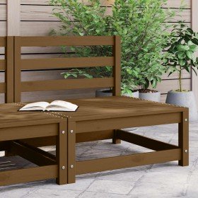 Sofá central de madera maciza de pino marrón miel Sofá central de madera maciza de pino marrón miel