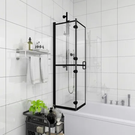 Faltduschwand ESG schwarz 80x140 cm von vidaXL, Duschtüren - Ref: Foro24-150818, Preis: 130,28 €, Rabatt: %