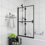 Mampara de ducha plegable ESG negro 80x140 cm de vidaXL, Puertas de ducha - Ref: Foro24-150818, Precio: 132,46 €, Descuento: %