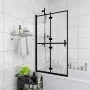 Folding shower screen ESG black 100x140 cm by vidaXL, shower doors - Ref: Foro24-150819, Price: 136,03 €, Discount: %