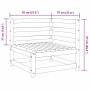 Juego de muebles de jardín 2 piezas gris madera maciza de pino