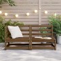 Muebles de jardín 2 piezas marrón miel madera maciza de pino