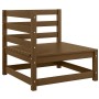 Muebles de jardín 2 piezas marrón miel madera maciza de pino
