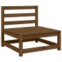 Muebles de jardín 2 piezas marrón miel madera maciza de pino