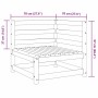 Muebles de jardín 2 piezas marrón miel madera maciza de pino