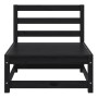 Juego de muebles de jardín 2 piezas negro madera maciza de pino