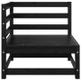 Juego de muebles de jardín 2 piezas negro madera maciza de pino