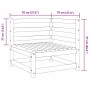 Juego de muebles de jardín 2 piezas negro madera maciza de pino