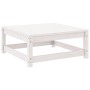 Set de salón de jardín de 2 piezas blanco madera maciza de pino