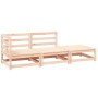 Juego de muebles de jardín 3 piezas madera maciza de pino